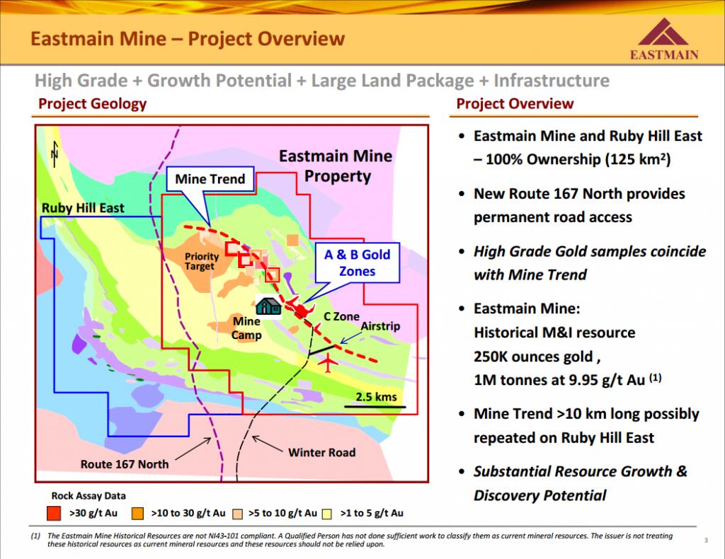 Eastmain Mine – Project Overview