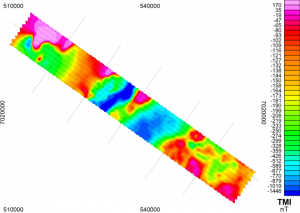 Figure 3: IGRF-Corrected Total Magnetic Intensity (nT)