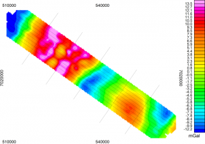 Figure 4: Bouguer Gravity Anomaly (mGal)