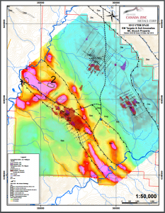 Canada Zinc Metals 2013 Mt Alcock Property VTEM