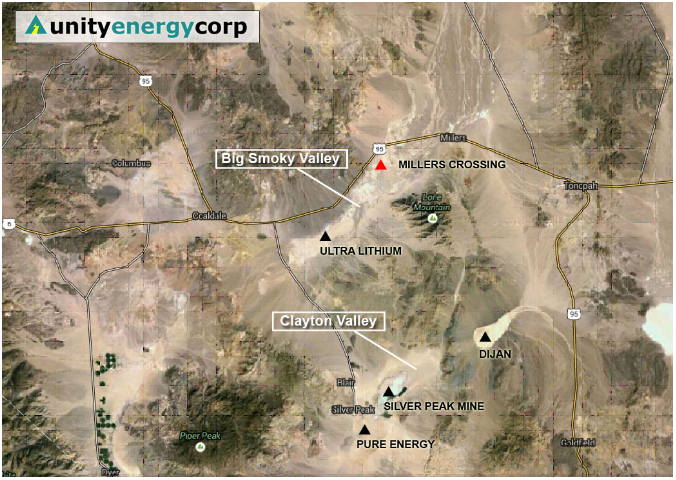 The Miller’s Crossing Lithium Project - Big Smoky Valley, Esmeralda County, Nevada - Unity Energy