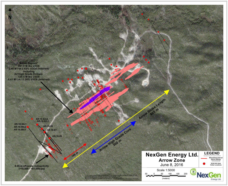 NexGen Energy - Arrow Drill Hole Locations