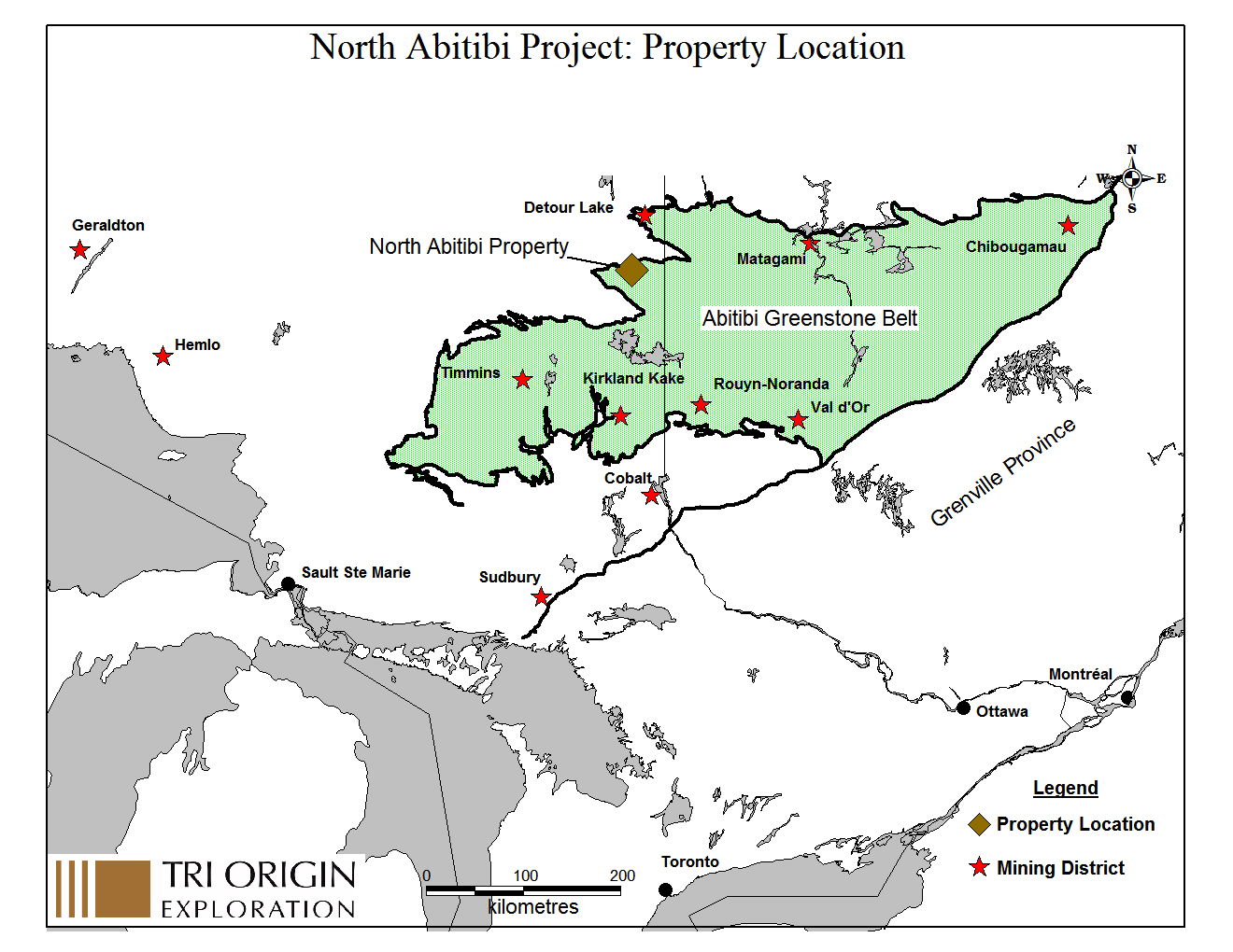 Tri Origin - North Abitibi Project - Greenstone belt